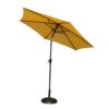 8.8' Outdoor Aluminum Patio Umbrella, Patio Umbrella, Market Umbrella With 33 Pounds Round Resin Umbrella Base, Push Button Tilt And Crank Lift - Yellow - Image 3