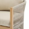 Modern Curved Aluminum Lounge Chair With Stylish Rope Weave Design And Cushioned Comfort - Beige / Natural - Image 9
