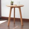 Round Small End Table, Side Table For Bedroom & Balcony - Natural - Image 5