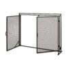 Samantha - Iron Fireplace Screen Modern Design With Easy Access Doors - Black - Image 6