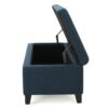 Nebulous - Fabric Upholstered Ottoman With Storage And Diamond Tufted Seat - Navy Blue - Image 2