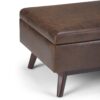 Owen - Coffee Table Storage Ottoman - Distressed Chestnut Brown - Image 5