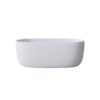 Freestanding Bathtub Resin Stone Soaking Bathtub Solid Surface Modern Tubs With Overflow And Pop-Up Drain - Matte White - Image 7