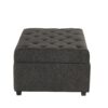Convertible Ottoman Sleeper With Memory Mattress And Tufted Design, Folding Sofa Bed - Dark Gray Linen - Image 7