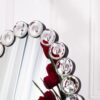 Crystal Full Length Mirror With Stand - Black / Silver - Image 5