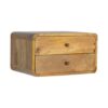 2 Drawer Floating Nightstand - Oak - Image 3