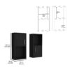 Wall Mounted Bathroom Medicine Cabinet Eak Two Doors, Two Shelves - Black - Image 5