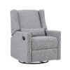 Pronto - Swivel Glider Recliner With Pillow - Rich Gray - Image 2