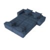 Modern Oversized Modular Sectional Sofa, Sparkling Chenille Fabric Soft Cushion Sofa With 8 Pillows, 8 Pieces Diy Combination Tufted Sofa, No Assembly Required - Blue - Image 22