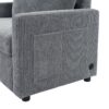 Twin Size Sofa Bed Sleeper Sofa Loveseat Sofa With Foldable Mattress, USB Ports, Side Table & Storage Pocket - Gray - Image 17