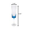 Halo - Oval Acrylic Champagne Flutes (Set of 4), Unbreakable Mimosa Glasses - Blue - Image 3