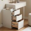 Table Dresser Without Mirror, Compact Dresser Accessories Storage Drawer - White - Image 2