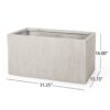 Modern Outdoor Planter - White - Image 3