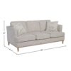 Sofa With 3 Reversable Cushions And 2 Pillows - Off White - Image 6