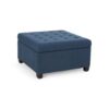 Isabella - Elegant Ottoman With Storage Functionality - Navy Blue Fabric - Image 5