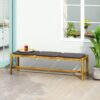 Cambria - Rustic 3 Seater Bench - Teak - Image 4