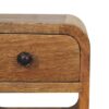 Extra Mini Curve Lower Bedside Table - Oak - Image 8