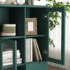 Modern Painted Cabinet With Glass Doors And Drawer - Green - Image 3