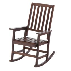 Acacia Indoor Rocking Chair, Outdoor Solid Patio Furniture New Style - Brown