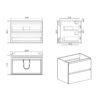 Alice - 30" Bathroom Vanity With Sink, Large Storage Wall Mounted Floating Bathroom Vanity For Modern Bathroom, One-Piece Sink Basin Without Drain And Faucet - Walnut / Black - Image 7