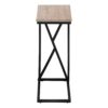 Accent Table, C - Shaped, Contemporary And Modern - Taupe / Black - Image 5