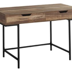Computer Desk For Home Office, Laptop, Storage Drawers, Contemporary Versatile Placement - Brown