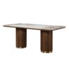 Willene - Ceramic Top Dining Table - Walnut - Image 2