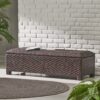 Santiago - Wicker Storage Bench - Brown Multi - Image 4