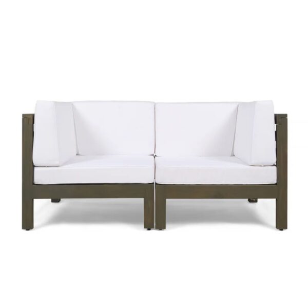 Oana - 2 Piece Loveseat Set With Cushions - White
