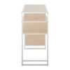 Display Farmhouse Bar Height Table With Storage Space - White / Natural - Image 2