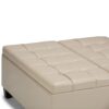 Harrison - Coffee Table Storage Ottoman - Satin Cream - Image 6