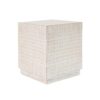 Chic Modern Mgo Cube Side Table With Fluted Design - Antique Brown - Image 5