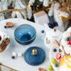 Candy Jar With Lid, Christmas Candy Jar Containers (Set of 2) - Gold / Blue - Image 8