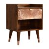 Manila - Copper 1 Drawer Nightstand - Chestnut - Image 2