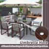 Patio Dining Set Outdoor Dining Table And Chair Set With And Removable Cushions For Patio, Backyard, Garden - Dark Brown - Image 5