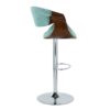Curvo - Mid-Century Modern Adjustable Barstool & Swivel (Set of 2) - Walnut / Teal - Image 3
