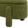 Hugo - Oval Fully Upholstered Storage Bench - Moss Green - Image 5
