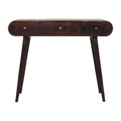 Dressing Table With Foldable Mirror - Walnut