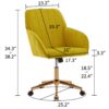 Swivel Office Chair - Bright Yellow / Gold - Image 11