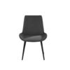 Modern Dining Chair Living Room Metal Leg Dining Chair (Set of 2) - Black / Gray - Image 4