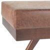 Chanelle - Mid Century Ottoman Bench - Distressed Umber Brown - Image 5