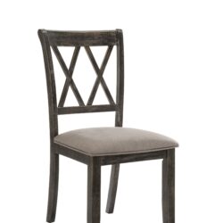 Claudia II - Weathered Side Chair (Set of 2) - Beige / Gray