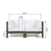 Oana - 2 Piece Loveseat Set With Cushions - White - Image 2