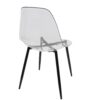 Clara - Mid-Century Modern Dining Chair (Set of 2) - Black / Clear - Image 4