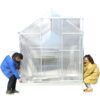 6.3'x10.2'x7' Polycarbonate Greenhouse, Heavy Duty Outdoor Aluminum Walk-In Green House Kit With Rain Gutter, Vent And Door For Backyard Garden - Aluminium - Image 14