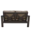 Colorado - Outdoor Patio Furniture - Aluminum Framed Garden Loveseat With Chocolate Cushions - Brown - Image 5