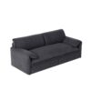 Queen Pull Out Sofa Bed, 3 In 1 Convertible Sleeper Sofa With Side Storage Multifunctional Velvet Loveseat Bed For Living Room - Gray - Image 11