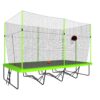 10Ft By 17Ft Rectangule Trampoline With Powder-Coated Galvanized Steel Tubes With Basketball Hoop System Advanced Ladder - Green - Image 2