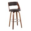 Cecina - Mid-Century Modern Barstool With Swivel (Set of 2) - Walnut / Brown - Image 2