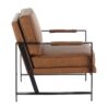 Franklin - Contemporary Arm Chair - Black / Camel - Image 2